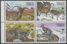 ** 2005 WWF: Kék Juh ívszéli Négyestömb Mi 392-395 A - Other & Unclassified