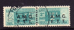 TRIESTE A 1947 1948 AMG-FTT SOPRASTAMPATO D'ITALIA ITALY OVERPRINTED PACCHI POSTALI PARCEL POST LIRE 2 USATO USED - Colis Postaux/concession