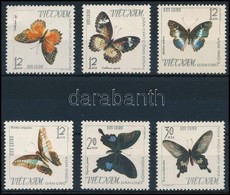 ** 1965 Lepke Sor (betapadásnyomok),
Butterfly Set (gum Disturbances)
Mi 405-410 - Autres & Non Classés