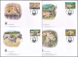 2008 WWF: Nagy Kudu Sor Mi 1606-1609 4 Db FDC-n - Sonstige & Ohne Zuordnung