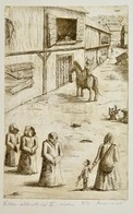 Baranyi László (?- ): Villon Illusztráció III., Rézkarc, Papír, Jelzett, Számozott (3/3), Paszpartuban, 36×24 Cm - Other & Unclassified