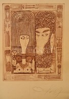 Kass János (1927 - 2010): Ádám, Éva. Rézkarc, Papír, Jelzett, Felcsavarva, 38×29,5 Cm - Other & Unclassified