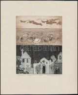 Kőhegyi Gyula (1933- ): Provencei Nappal és éjszaka, Rézkarc, Papír, Jelzett, 22×17,5 Cm - Otros & Sin Clasificación