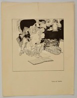 Franz Von Bayros (1866-1924): Viola De Gamba. A Der Toilettentisch Mappából Klisé, Papír, Kis Szakadással,  Jelzés Nélkü - Otros & Sin Clasificación