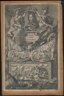 Savoyai Jenő (1663- 1736) Rézmetszetű Portréja Csatajelenetekkel Kartonra Ragasztva / Copper Plate Engraving Of Eugen Vo - Stiche & Gravuren