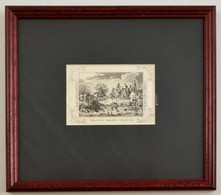 Schlacht Bei Austerlitz 1805. Az Austerlizi Csatát ábrázoló Rézmetszet. Paszpírtuban, üvegezett Keretben  Keret Méret 24 - Prints & Engravings