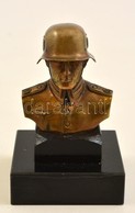 Jelzés Nélkül: Wermacht Katona Büszt. Bronz, Gránit Talapzaton, M:8 Cm - Other & Unclassified