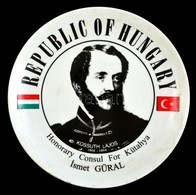 Güral Porselen Kütahya Török-magyar Kossuth Lajos Emlék Tányér, Matricás, Jelzett, Hibátlan, D: 25 Cm - Sonstige & Ohne Zuordnung