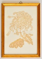 Kínai Kollázs Virág Képek, üvegezett Keretben, Jelzett, 21×14 Cm - Otros & Sin Clasificación