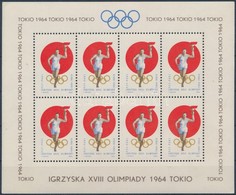 1964 Lengyel Olimpiai Levélzáró Kisív - Ohne Zuordnung