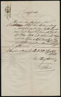1856-1857 3 Db Német Nyelvű Okmány, Okmánybélyeggel és Felzetes Pecséttel - Non Classificati