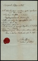 1867 Ráckeve, Egyházi Anyakönyvi Kivonat, Viaszpecséttel - Ohne Zuordnung