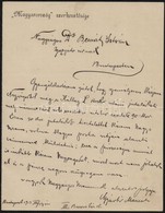 1913-1931 3 Db újság Fejléces Levélpapírjára írt Levél ('Magyarország' Szerkesztősége, Magyar Hétfő Politikai Hetilap, A - Ohne Zuordnung