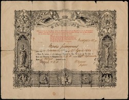 1921 Budapest, Evangélikus Konfirmációs Okmány, Német Nyelven, Ragasztott Szakadásokkal, 24,5x31,5 Cm - Unclassified