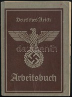 1937 Német Birodalmi Munkakönyv, Deutsches Reich Arbeitsbuch, Bejegyzésekkel, Néhány Lap Kijár / Deutsches Reich Arbeits - Ohne Zuordnung