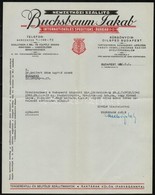 1942 Bp.V., Buchsbaum Jakab Nemzetközi Szállító Fejléces Levélpapírjára írt Levél - Unclassified