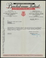 1942 Bp.V., Buchsbaum Jakab Nemzetközi Szállító Fejléces Levélpapírjára írt Levél - Sin Clasificación