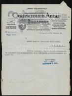 1949 Bp. VII., Goldschmied Adolf Díszes Fejléces Levélpapírjára írt Levél - Unclassified