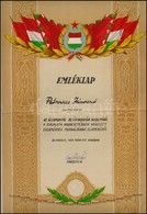 1958 Bp., Emléklap Szocialista Iparvezetésben Végzett Eredményes Munkáért, Hajtott - Sin Clasificación