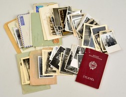 Vegyes Papírrégiség Tétel: útlevél, Boríték, Fotók, Stb., érdekes Anyag - Unclassified