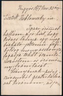 1877 (Szabad)kigyós Wenckheim Frigyesné Wenckheim Krisztina (1849-1924) Saját Kézzel írt Levele Keblowszky (Lajos) A Kig - Unclassified