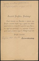 1921 A Soproni Népszavazáson Részvételre Buzdító Levél A Népszavazás Szervezőbizottságától Szeretett Honfitárs, Honleány - Unclassified