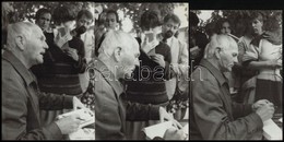 Cca 1970 Bohumil Hrabal (1914-1997) Cseh író Dedikál 5 Db Fotó / Photo Of Czech Writer Hrabal 12x16 Cm - Autres & Non Classés