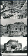 1965 Budapest, A Nemzeti Színház Bontása, 4 Db Vintage Fotó, Az Egyik Datált, 9x13 Cm és 9x14 Cm - Sonstige & Ohne Zuordnung