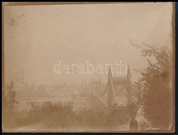 Cca 1905-1910 Erzsébet-híd, Fotó, A Hátoldalon Névbélyegzővel, 9x12 Cm. - Sonstige & Ohne Zuordnung