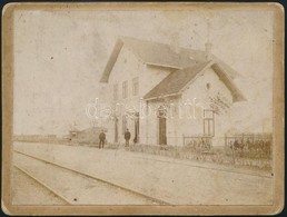 Cca 1900 Radna, Vasútállomás, Keményhátú Fotó, 9×12 Cm - Sonstige & Ohne Zuordnung