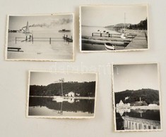 1930 Tihanyi életképek, Különböző Helyszínekről 4 Db Fotó, 8,5×6 Cm Között - Other & Unclassified