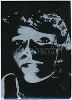 Női Portré, Modern Ezüstözött Fotó, 17,5x12,5 Cm - Sonstige & Ohne Zuordnung