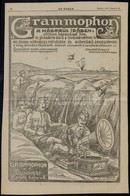 1915 Grammophon/Dörge Bank Rt., Nagyméretű újságreklám, 39x26 Cm - Advertising