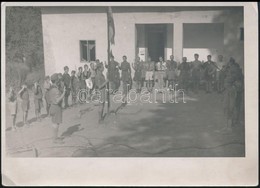 Cca 1930 Cserkészek Eskütétele, Zászlóavatás, Fotó, 13x18 Cm - Movimiento Scout