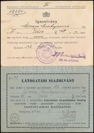 1942-1943 2 Db Légoltalmi Igazolvány: Légoltalmi őrség Eü. Tanfolyamról Illetve Légoltalmi őrség Parancsnokhelyettesi Ki - Autres & Non Classés