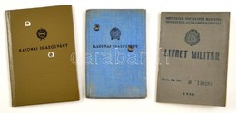 Cca 1951-1972 3 Db Katonai Igazolvány - Autres & Non Classés