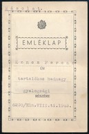 1943 Emléklap C. Fényképes Igazolvány Tartalékos Katona Részére, A Hordható Kitüntetések Megnevezésével - Sonstige & Ohne Zuordnung