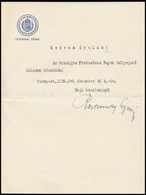 1939 Vitéz Nemes Nagyrákói és Kelemenfalvi Rakovszky György (1892-1962) A M. Kir. Budapesti I. Honvéd Hadtestparancsnoks - Other & Unclassified