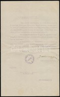 1921 Debrecen, Hadbizottsági Nyilatkozat, Pecséttel, Aláírással - Other & Unclassified