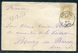 BELGIQUE - N° 32 / LETTRE DE BOUSSU LE 27/3/1876 POUR BOURG - TB - 1869-1883 Léopold II