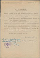 1945 Barkóczy Béla Ezredes Saját Kézzel Aláírt Nyilatkozata, Melyben Egy Zsidó Származású Katonatiszttel Szembeni Méltán - Autres & Non Classés