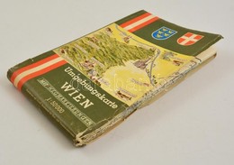 1966 Umgebungskarte Wien, Bécs és Környéke Térképe, 1:50000, Hajtás Mentén Kis Sérülésekkel - Sonstige & Ohne Zuordnung