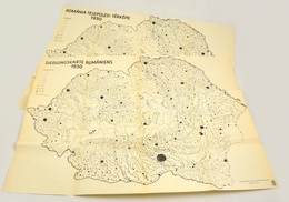 1940 Románia Települési Térképe 1930, Lépték Nélkül, Bp., Államtudományi Intézet, 87×65 Cm - Other & Unclassified