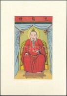 Cca 1911 Tai-yang-king, A Kínai Napisten, Színezett Litográfia, Modern Paszpartuban, Körbevágott, 19x12 Cm - Non Classificati