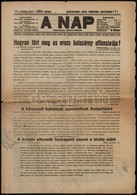 1915 A Nap 2 Száma, 1915. Junius 4.,1915. Okt. 1. XII. évf. 156 Sz.,278. Sz. Benne A Kor, Az I. Világháború Híreivel, Kö - Sin Clasificación