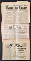 1916-1920 Az Ujság 2 Száma: 1916. Feb. 14. XIV. évf. 45. Sz., 1920. Dec. 29. XVIII. évf. 305. Sz. + Budapesti Hírlap 191 - Ohne Zuordnung