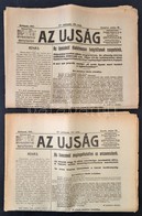 1917 Az újság 2 Száma: 1917. Május 26., 30 Sz. XV. évf. 134., 137. Sz., 12+16 P. Benne A Kor, Az I. Világháború Híreivel - Ohne Zuordnung