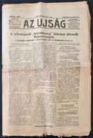 1918 Az újság 1918. évf. 285. Száma, 1918. Dec. 5., 12 Sz. Szakadozott, Foltos. A Szövetségesek 'Szlovákország' Kiürítés - Ohne Zuordnung