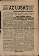 1919 Az Újság 2 Száma: 1919. Jan. 21-22., XVII. évf. 18-19. Szám, 6+6 P. Szakadozott ,foltos. Benne A Békekonferencia Hí - Ohne Zuordnung