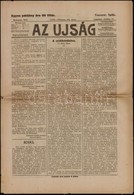 1919 Az Ujság. 1919. Okt. 11., XVII. évf. 125. Sz. Benne A Kor Híreivel, A Budapesti Román Katonai Parancsnokság Közlemé - Ohne Zuordnung